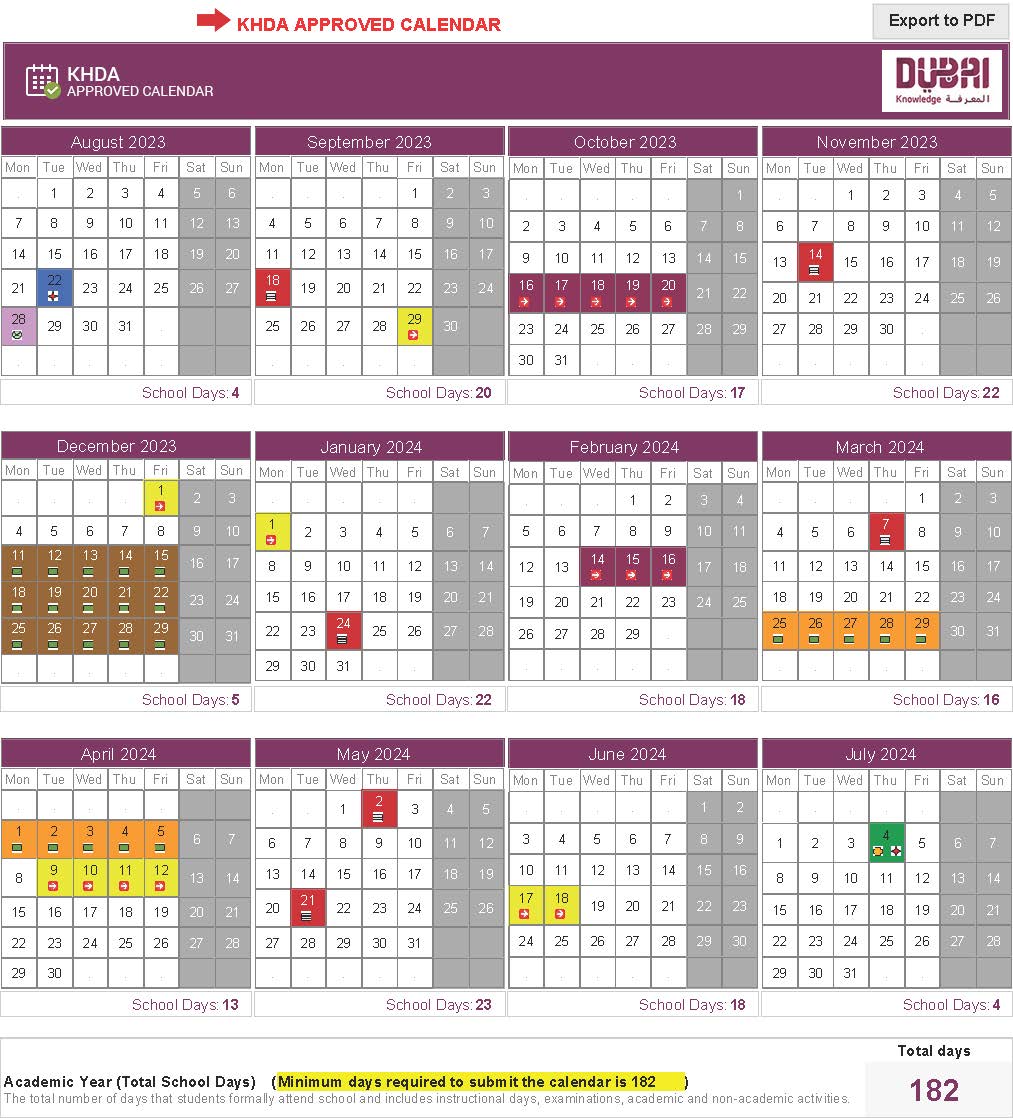 Academic Calendar 23-24