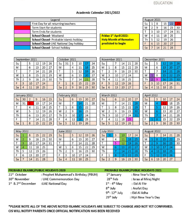 Du Academic Calendar 2022 2023 Academic Calendar At Cis